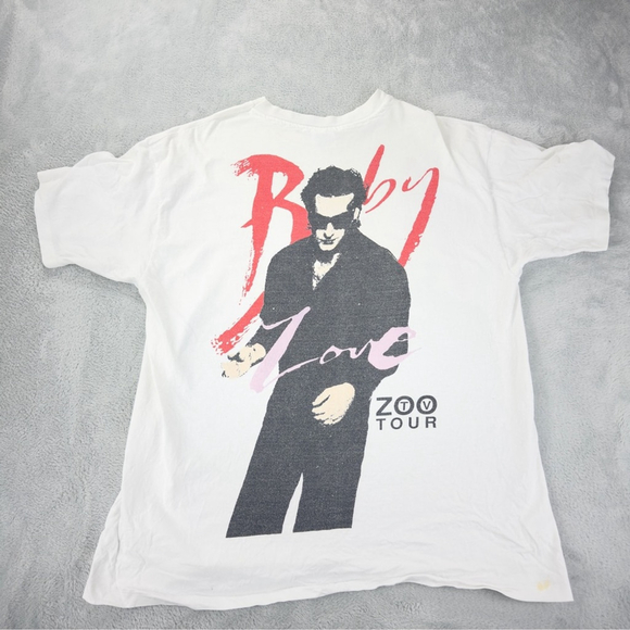 VTG U2 Men Sz XL 1990s Achtung Baby Zoo Every Artist is a Cannibal Single Stitch - Picture 4 of 12